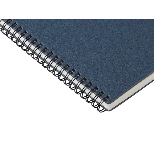Блокнот А5 "Dante" из искусственной кожи на спирали, темно-синий