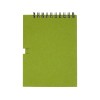 Блокнот Luciano Eco на пружине, с карандашом, маленький, зеленый