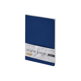 Тетрадь с каменной бумагой А5 "Carrara" 40 л., линейка, синий