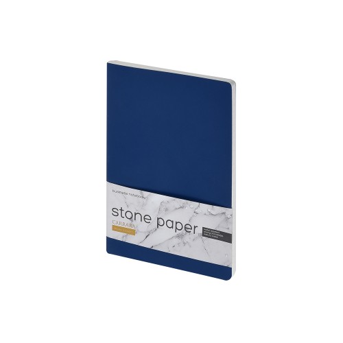 Тетрадь с каменной бумагой А5 "Carrara" 40 л., линейка, синий