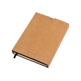 Бизнес блокнот А5 "Freya" с клапаном и карманом для визиток, твердая обложка, 128 листов, черный и свет