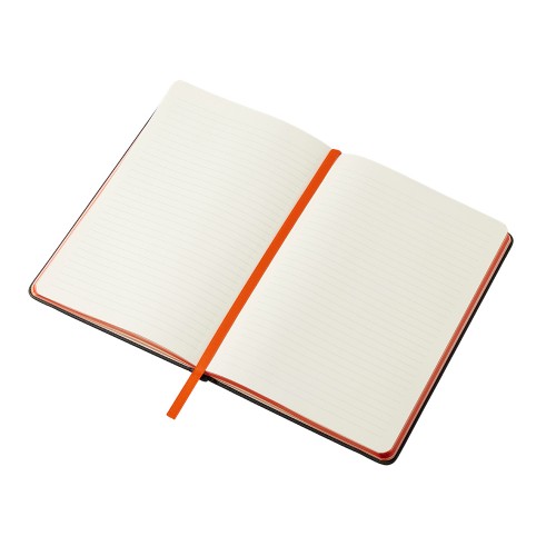 Бизнес блокнот "Bossy Junior" с цветным срезом, твердая обложка, 96 листов, черный и оранжевый