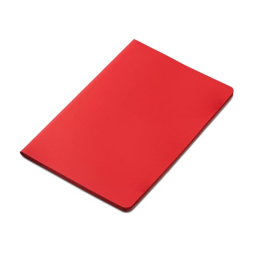 Блокнот "Audrey" А5 на сшивке в гибкой обложке софт-тач, красный
