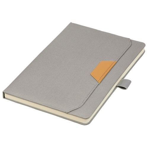 Блокнот А5 из RPET "Harvey", 80 листов FSC бумага, серый