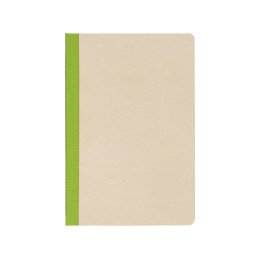 Блокнот А5 из переработанного тростника и RPET "Adiantum", 80 листов, гибкая обложка, зеленое яблоко