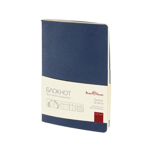 Бизнес - блокнот А6 (105 х 148 мм) "Conceptual Office" 32 л., синий