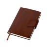 Бизнес блокнот А5 "Monoi" с клапаном, твердая обложка, 128 листов, коричневый