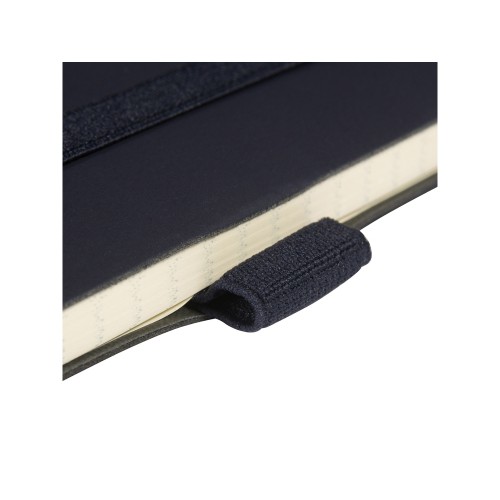 Блокнот А5  "City Flex" на резинке, темно-синий navy