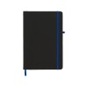 Блокнот Noir среднего размера, черный/синий