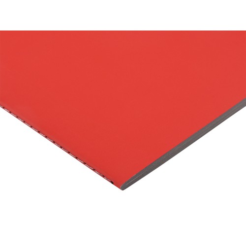 Бизнес-тетрадь А5 "Pragmatic Contrast", 40 листов в клетку, красный с темно-серым срезом