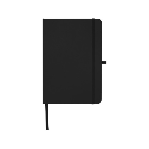 Teak блокнот А5 из переработан. материала в твердой обложке с линован. страницами - сплошной черный