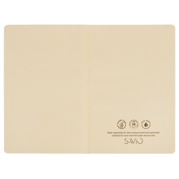 Блокнот А5 из переработанного тростника и RPET "Adiantum", 80 листов, гибкая обложка, синий