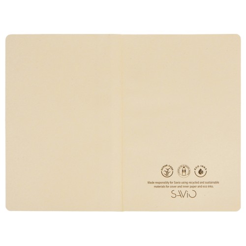 Блокнот А5 из переработанного тростника и RPET "Adiantum", 80 листов, гибкая обложка, синий