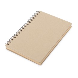 Блокнот на спирали в картонной обложке с переработанной бумагой "Mania", натуральный