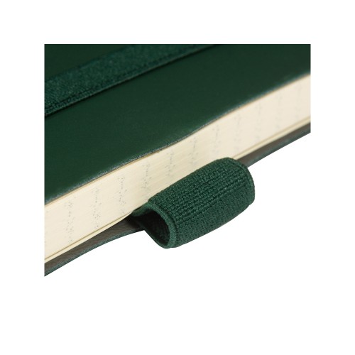 Блокнот А5  "City Flex" на резинке, зеленый