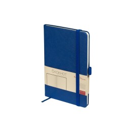 Блокнот А5  "City" на резинке, синий