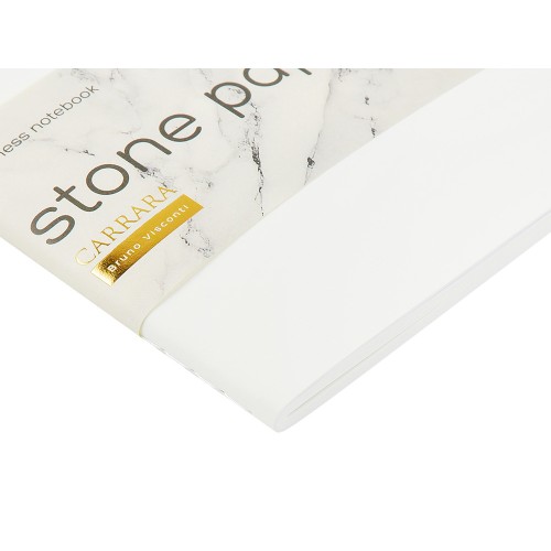 Тетрадь с каменной бумагой А5 "Carrara" 40 л., линейка, белый