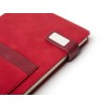 Бизнес блокнот А5 "Freya" с клапаном и карманом для визиток, твердая обложка, 128 листов, красный и бор