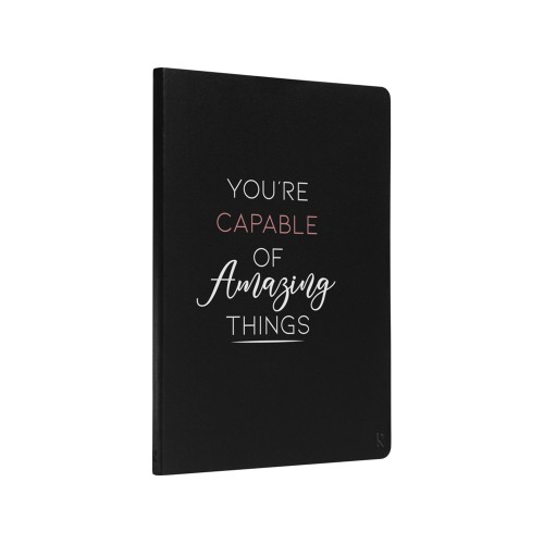 Блокнот с мягкой обложкой Karst формата A5, черный