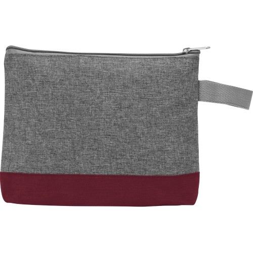 Косметичка двухцветная Trivium, серый/бордовый