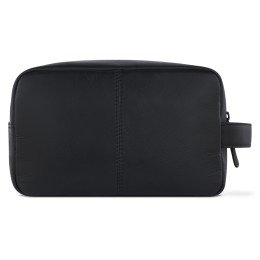 Несессер дорожный BUGATTI КЛАРК | CLARK, чёрный, воловья кожа/полиэстер, 20х10х13 см, 2,5 л