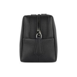 Косметичка BUGATTI БЕЛЛА | BELLA, чёрная, воловья кожа/полиэстер, 19х8,5х11 см