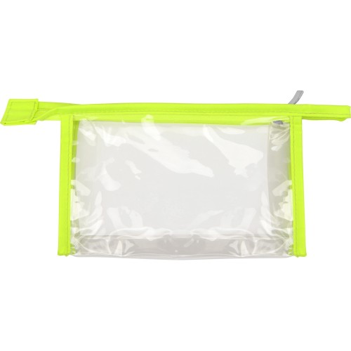 Прозрачная пластиковая косметичка Lucy, зеленое яблоко/прозрачный