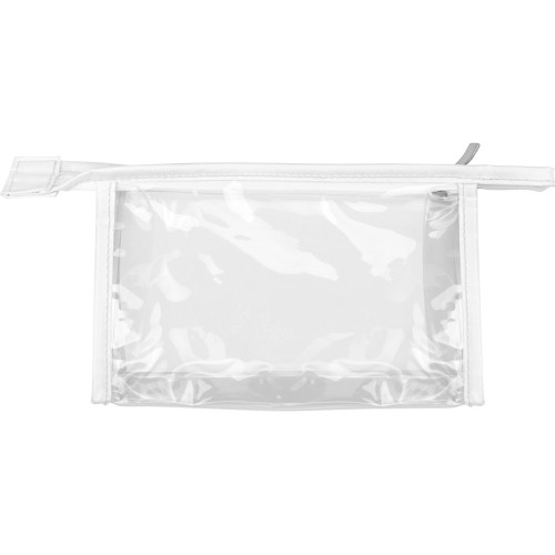 Прозрачная пластиковая косметичка Lucy, белый/прозрачный