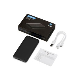 Внешний беспроводной аккумулятор с подсветкой лого «Reserve X» v.2, 8000 mAh, ярко-черный
