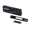 USB 2.0- флешка на 32 Гб c подсветкой логотипа «Hook LED», темно-серый, синяя подсветка