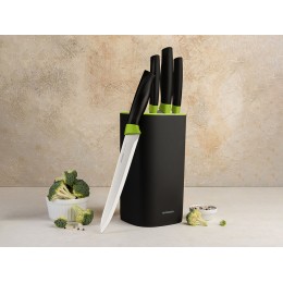 Набор из 4 кухонных ножей в универсальном блоке,  NADOBA, серия OLIVIA