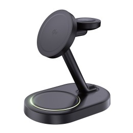 Беспроводная зарядная станция 3 в 1 MagSafe QI2 NEO Galaxy, черная, Deppa