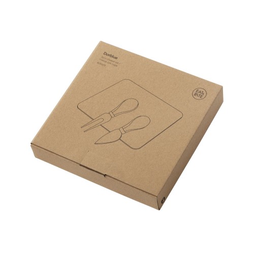 Набор для сыра Dorblue из стеклянной доски и вилки с ножом