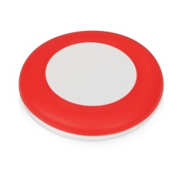 Беспроводное зарядное устройство со встроенным кабелем 2-в-1 "Disc", красный