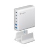 Зарядная станция 4xUSB Type-C, 2xUSB, PD, QC, 160Вт, белый, Deppa