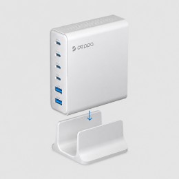 Зарядная станция 4xUSB Type-C, 2xUSB, PD, QC, 160Вт, белый, Deppa
