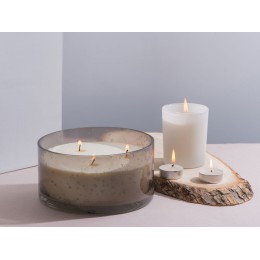 Свеча соевая ароматическая в стекле "Halo", черная (Р)