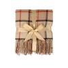 Плед акриловый в клетку Tartan, бежевый