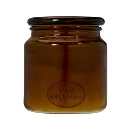 Ароматизированная свеча Wellmark Let's Get Cozy 650 г с ароматом кедрового дерева - Amber heather