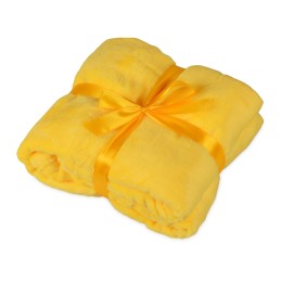 Плед мягкий флисовый Fancy, желтый
