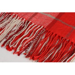 Плед акриловый в клетку Tartan, красный