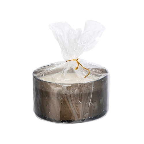 Свеча соевая ароматическая в стекле "Halo", черная (Р)