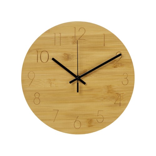 Настенные часы из бамбука "Celeste", 8 мм, натуральный