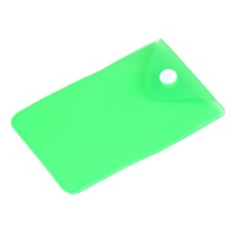 Прозрачный кармашек PVC, зеленый цвет