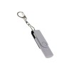 USB-флешка на 128 Гб 2 в 1 поворотный механизм, c дополнительным разъемом Type-C с одноцветным металлическим клипом, белый