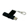 Флешка с поворотным механизмом, c дополнительным разъемом Micro USB, 16 Гб, черный