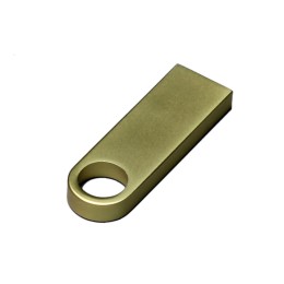 USB 3.0-флешка на 64 Гб с мини чипом и круглым отверстием, золотистый
