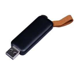USB-флешка промо на 128 Гб прямоугольной формы, выдвижной механизм, черный