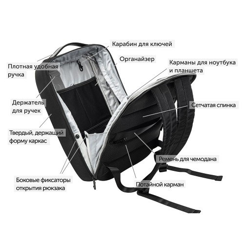 Рюкзак Toff для ноутбука 15,6'', черный (Р)