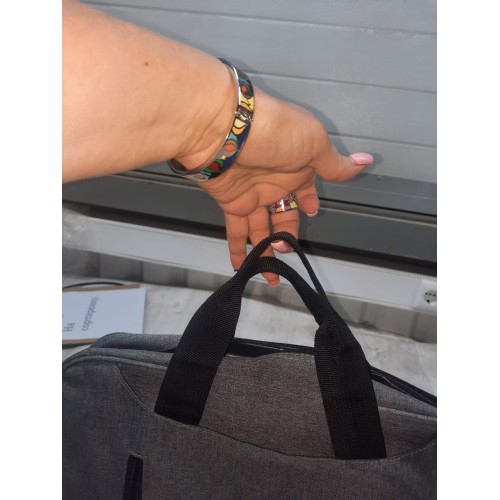 Сумка для ноутбука Wing с вертикальным наружным карманом, серый (Р)